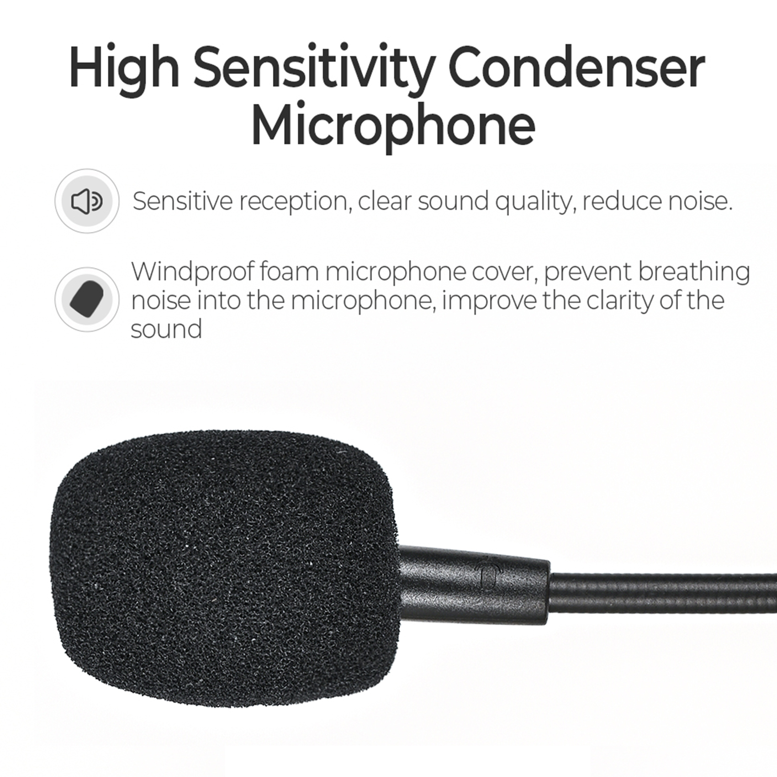 Headphones Replacement Mic for Corsair HS70 Pro HS50 Pro HS60 70 SE Headset Microphone 3.5mm Wireless Game Headsets Comfort Mic