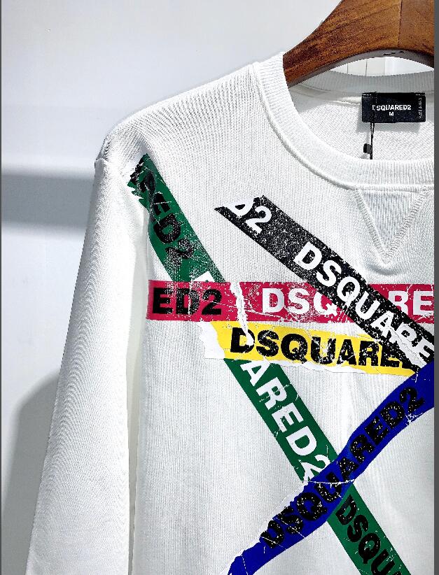 Fw høst vinter dsquared 2 dame/herre hettegenser trykt unisex fritidsgenser  ds294