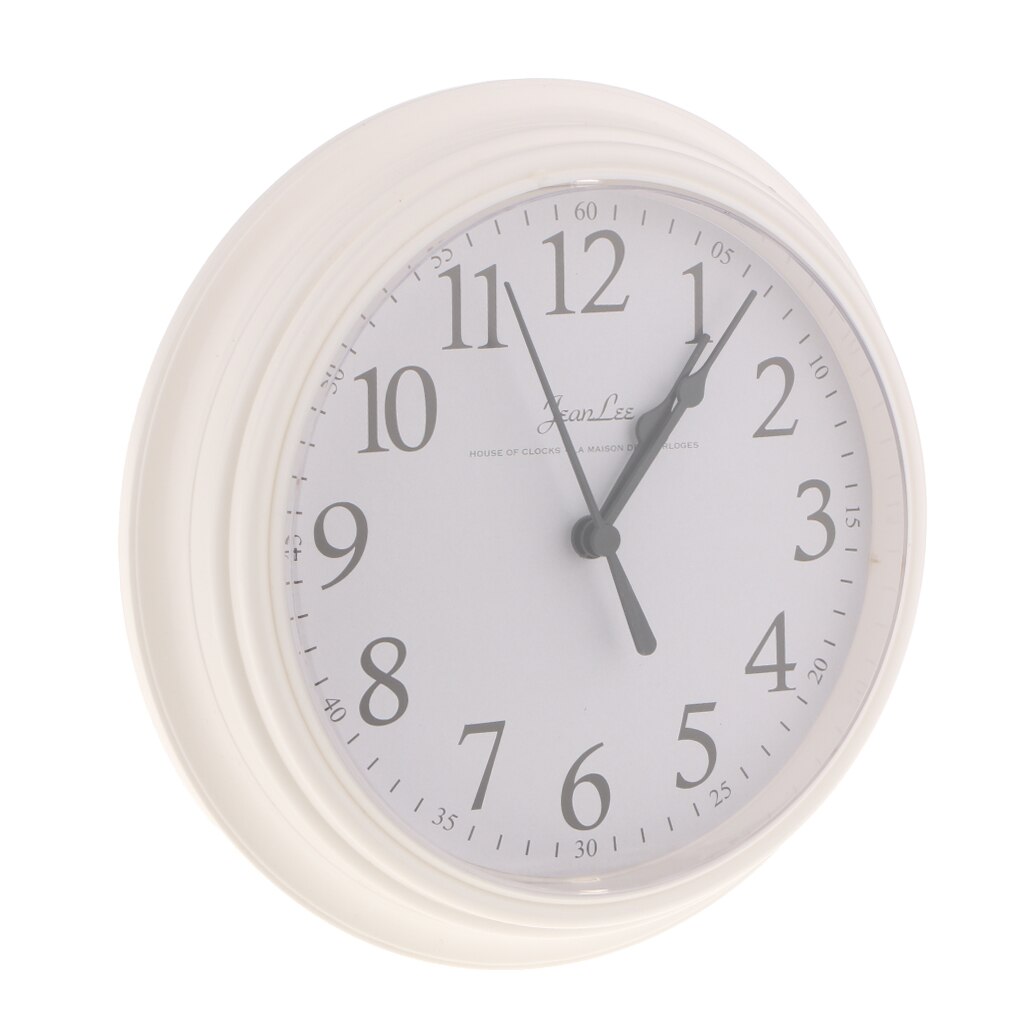 9Inch Wandklok Slaapkamer Woonkamer Quartz Horloge Digitale Klok Geel Plastic: White