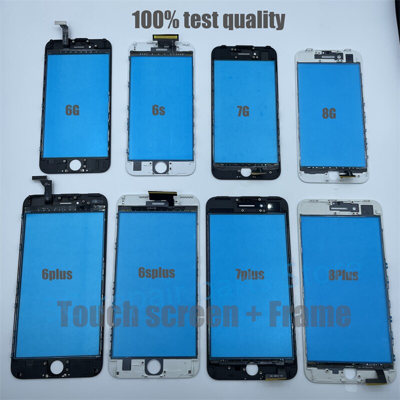 Touch Screen + Frame Bezel For iphone 6 6p 6s 6sp Dispaly Glass Digitizer Outer Glass (Not a LCD) Mobile Phone Touch Panel