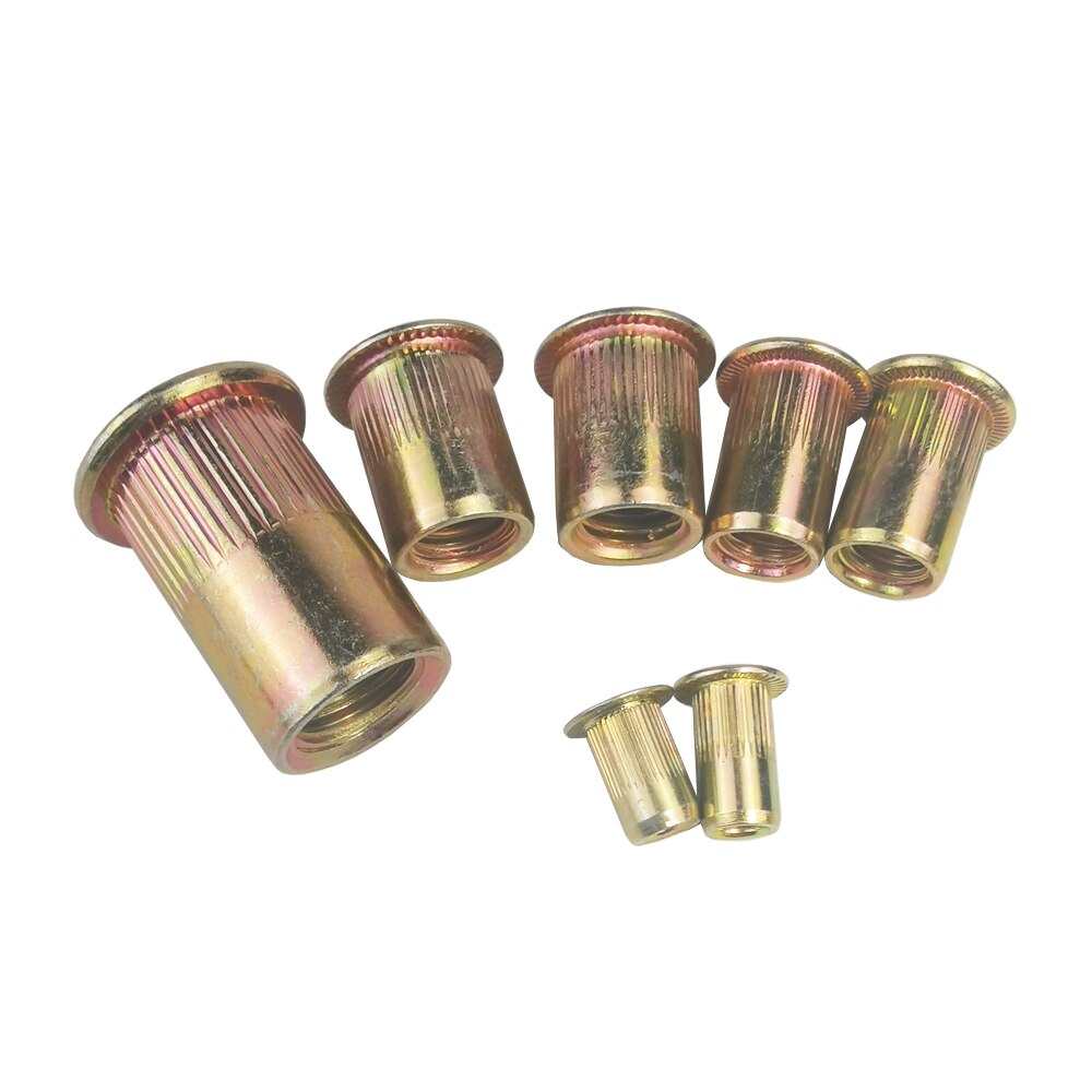 20pcs Rivet Nuts Carbon Steel Yellow Zinc M3 M4 M5... – Grandado