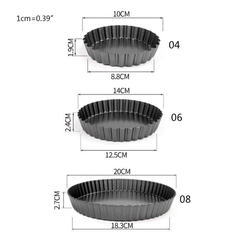 4/6/8 Inch Non Stick Pie Pizza Cake Pan Tart Mold Removable Bottom Baking Pastry Mould Round Bakeware