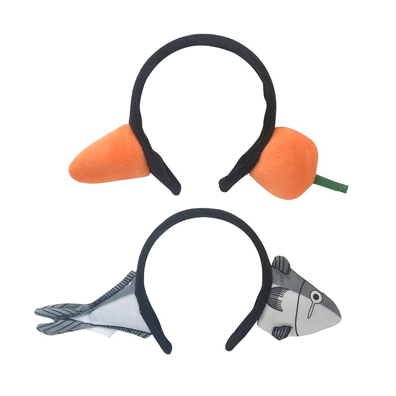 Diadema de zanahoria divertida para mujer, diademas de pescado salado para mujer, lavar la cara bonita para bandana, accesorios para el cabello,