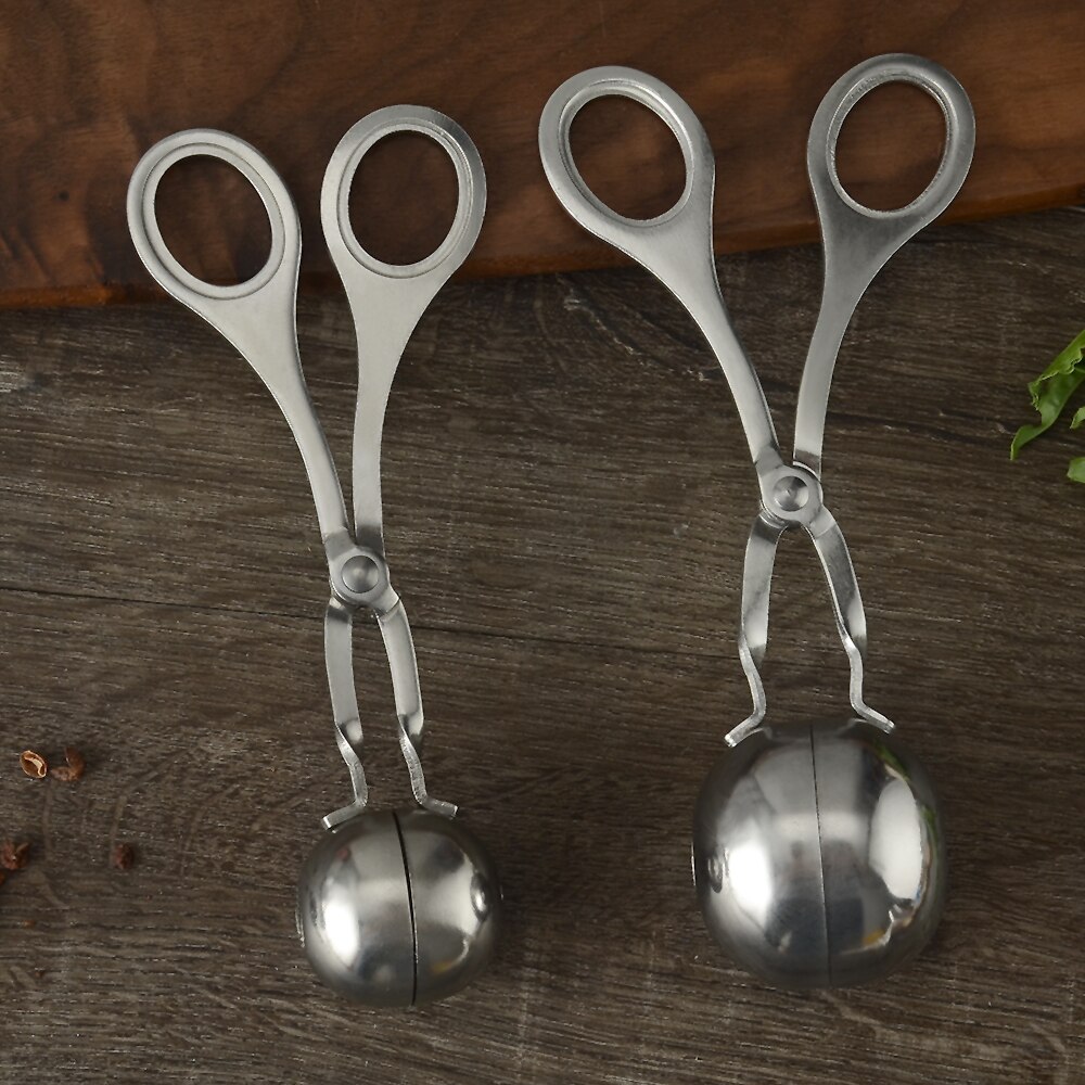 Meat Baller None-Stick Meatball Maker with Detachable Stainless Steel Meat Baller Tongs Cake Pop Ice Tongs Cookie Dough Scoop