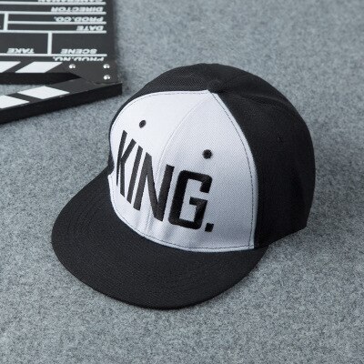 1 stück KÖNIG KÖNIGIN Bestickt Hysterese Kappen Liebhaber Männer Frauen Baseball Kappe Schwarz Hüfte hüpfen Deckel Snapback hüte, chapeau knochen masculino
