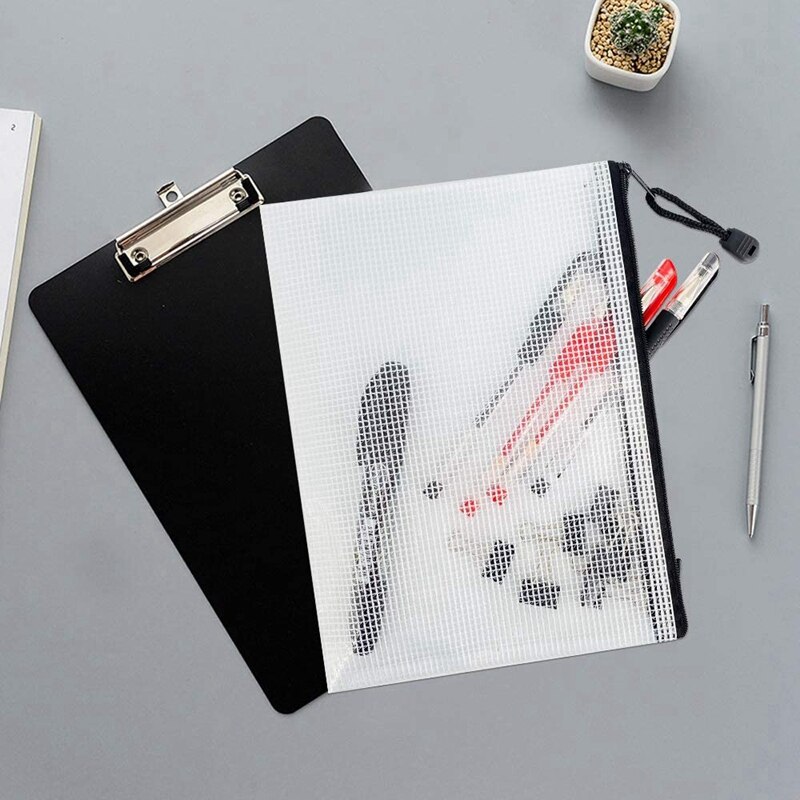 18 Pack A5 Mesh Zipper Pouch,Zipper File Bags, Board Games Storage Bags for School Office Supplies and Travel