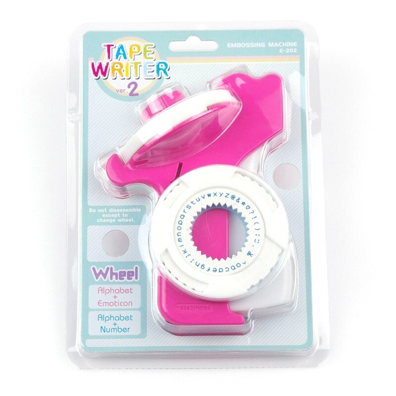 Motex E-202 Manuelle Etikett Hersteller Hand Dekorative Band Manuelle E202 Schreibmaschine für 3D 9mm Präge Etikett Bänder: rot