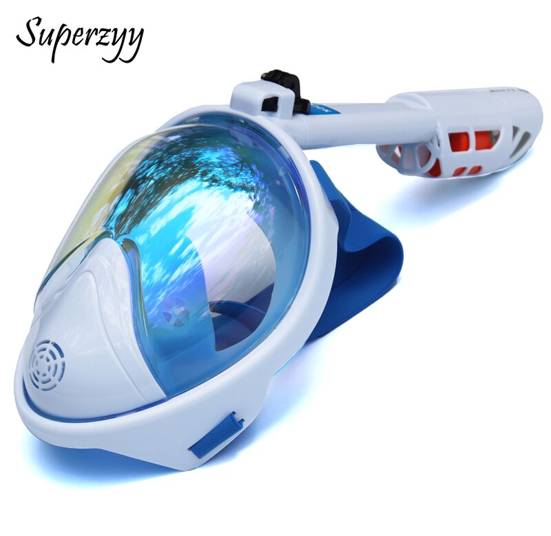 Underwater Anti Fog Diving Mask Snorkel Swimming Training Scuba mergulho 2 In 1 full face snorkeling mask For Gopro Camera