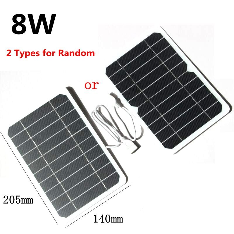 5W/6W/8W/10W Solar Panel Outdoor USB 5V Portable Mini Solar Charger Panel Climbing Fast Charger Travel Phone DIY Solar Charger: 8W