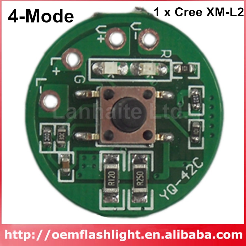 4.2V 4-Modus Circuit Driver Voor 1 X Cree Xm-L Fiets Licht