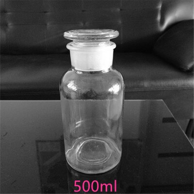 Reagensflaske kemisk testflaske tomme stearinglas glasflaske fremstilling af stearinglas stearinlys dåser beholder stearinlys forsyninger: 500ml gennemsigtige