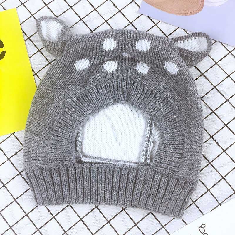Søde hjorte ører nyfødt baby hue vinter efterår strik baby dreng pige hue hue børn hue hue nyfødt fotografering rekvisitter: Grå