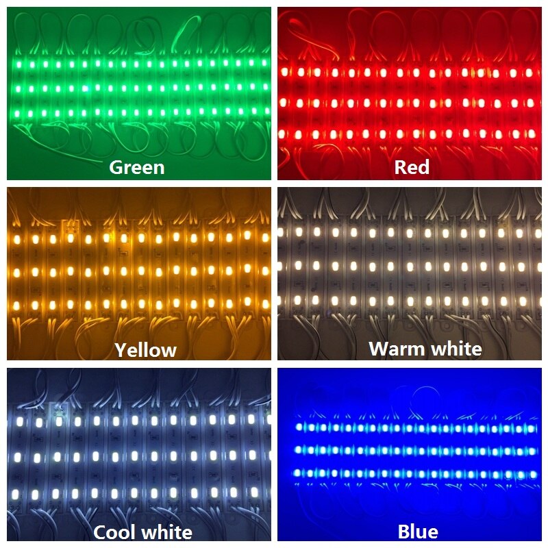 20pcs 5630 5730 3 LED Module lighting for sign DC12V Waterproof super bright smd led modules Cool white