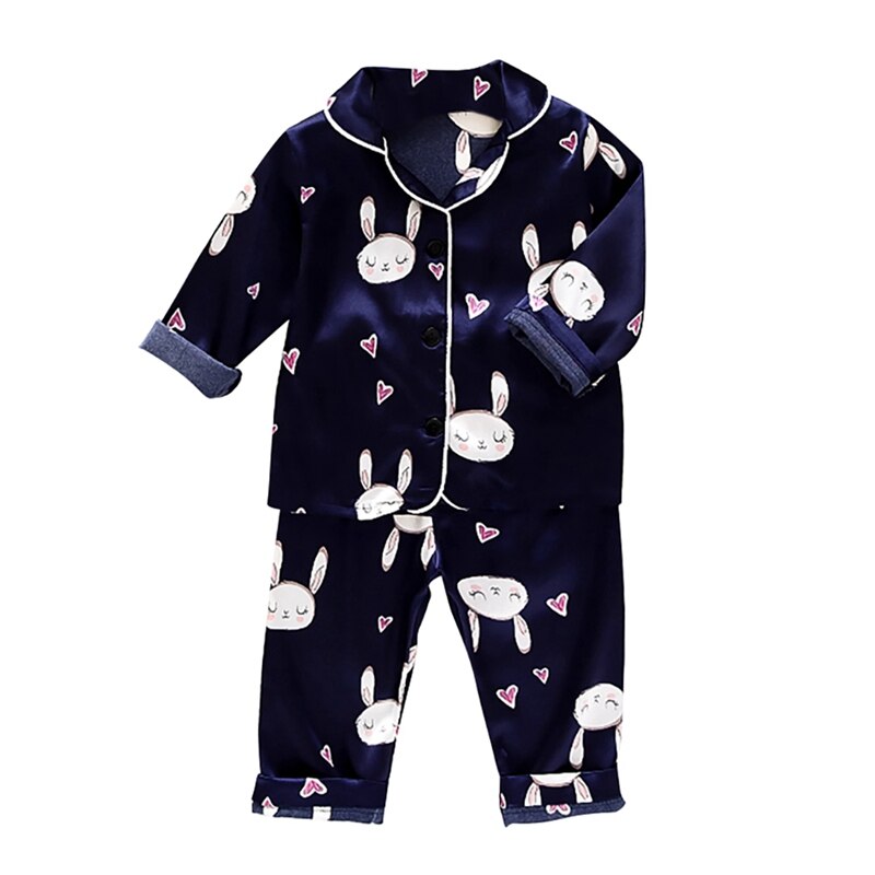 Baby Kids Jongens Meisjes Bunny Set Lange Mouw Blouse Tops + Longs Nachtkleding Pyjama: XL