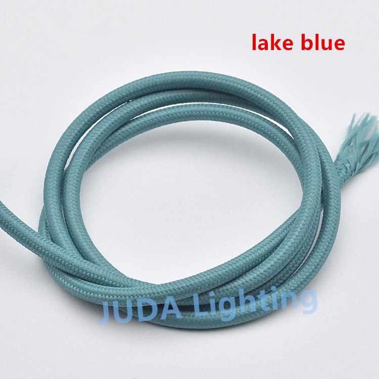 Colorful braided wire cable Cable Assemblies Electrical Wires for ceiling rose canopy led pendant light chandeliers ceiling lamp: lake blue