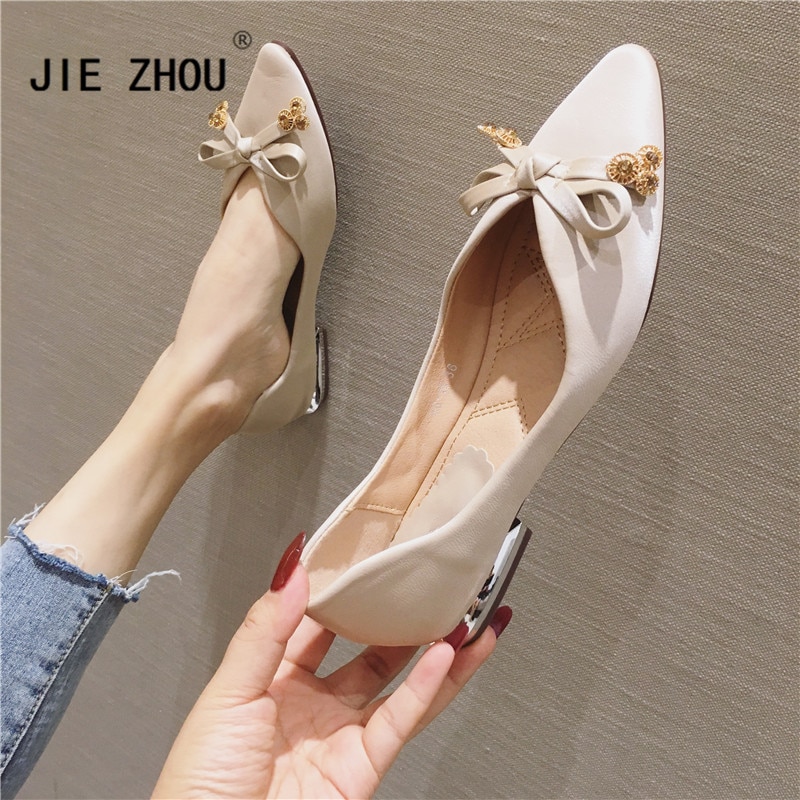 Mode Bowtie Spitse Teen Slip-on Ballet Flats Vrouwen Bootschoenen Luxe Kantoor Dames Schoenen Slip-on vrouwen Flats