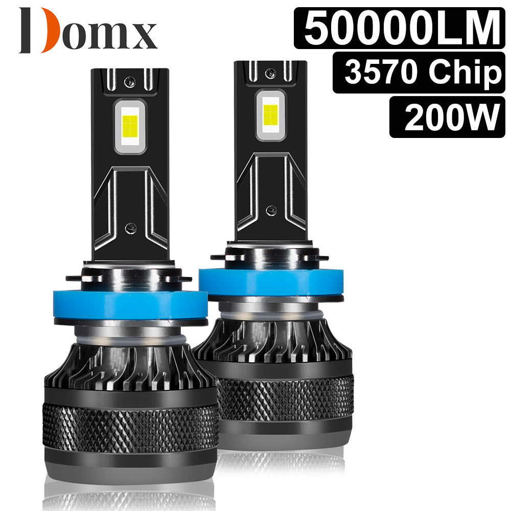DOMX H4 H7 Auto LED-koplamp H1 H8 H11 HB3 HB4 9005 9006 LED-verlichting 6000K 200W 50000LM Auto LED-lamp Turbo Mistlampen 12V