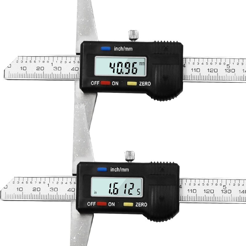 0-150Mm 6 Inch Metric Imperial Digital Depth Vernier Caliper Micrometer Stainless Steel Electric Digital Depth Gauge