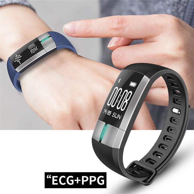 Sport Watch PPG +ECG Heart Rate Monitor Smart Wristbands Blood Pressure Sleep Monitor Fitness Smart BraceletPedometer
