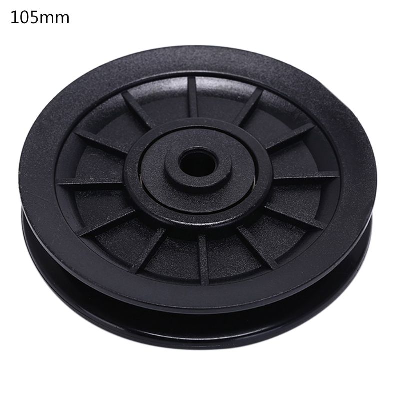 Durable Nylon Bearing Pulley Wheel Cable Gym Fitness Equipment Part 90/105mm: Black