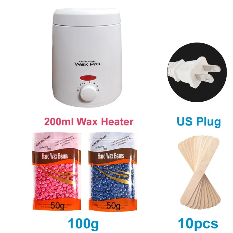 Wachsmaschine zur Haarentfernung, Haarentfernung, Wachsschmelzmaschine, 200 ml, Wachsheizung, Enthaarung, Paraffinwärmer, Wachsen, Tauchtopf: Lila