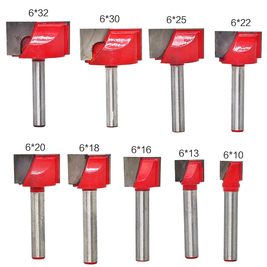 1Pc 10/13/16/18/20/22/25/30/32mm Surface Planing Wood Milling Router Bits Bottom Cleaning Wood Cutting Router Bit