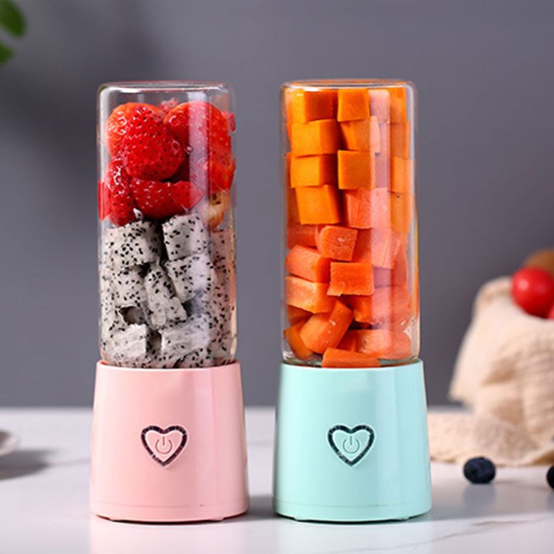Draagbare mini elektrische sapcentrifuge beker voor eenmalig gebruik persoonlijke blender usb oplaadbare fruit- en groentemengmachine