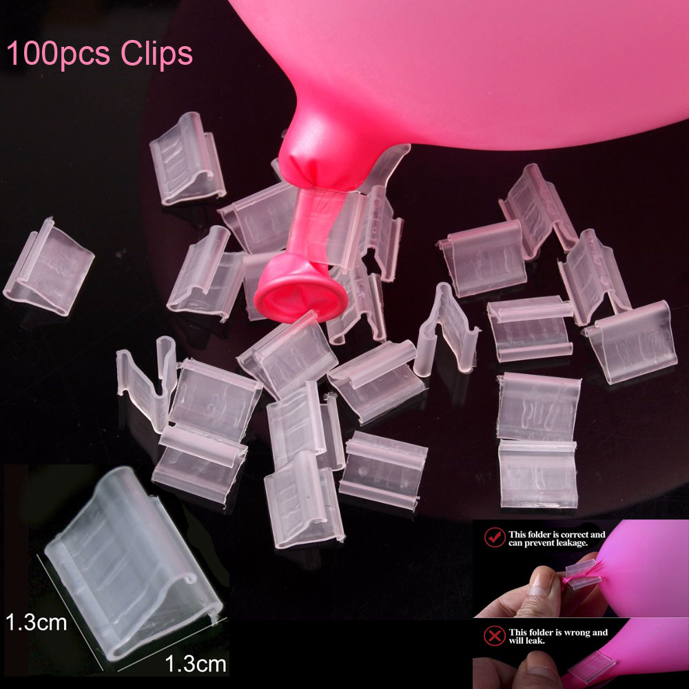 Balloon Arch Decor Plastic Balloon Clips Birthday Decoration Baby Shower Ballon Garland Chain Wedding DIY Baloon Accessories: 100pcs clips
