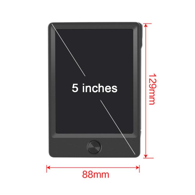 Elektronisk notesblok grafisk maleri skriveblok lcd tablet bærbar mini 5 tommer lys digital tegnetavle