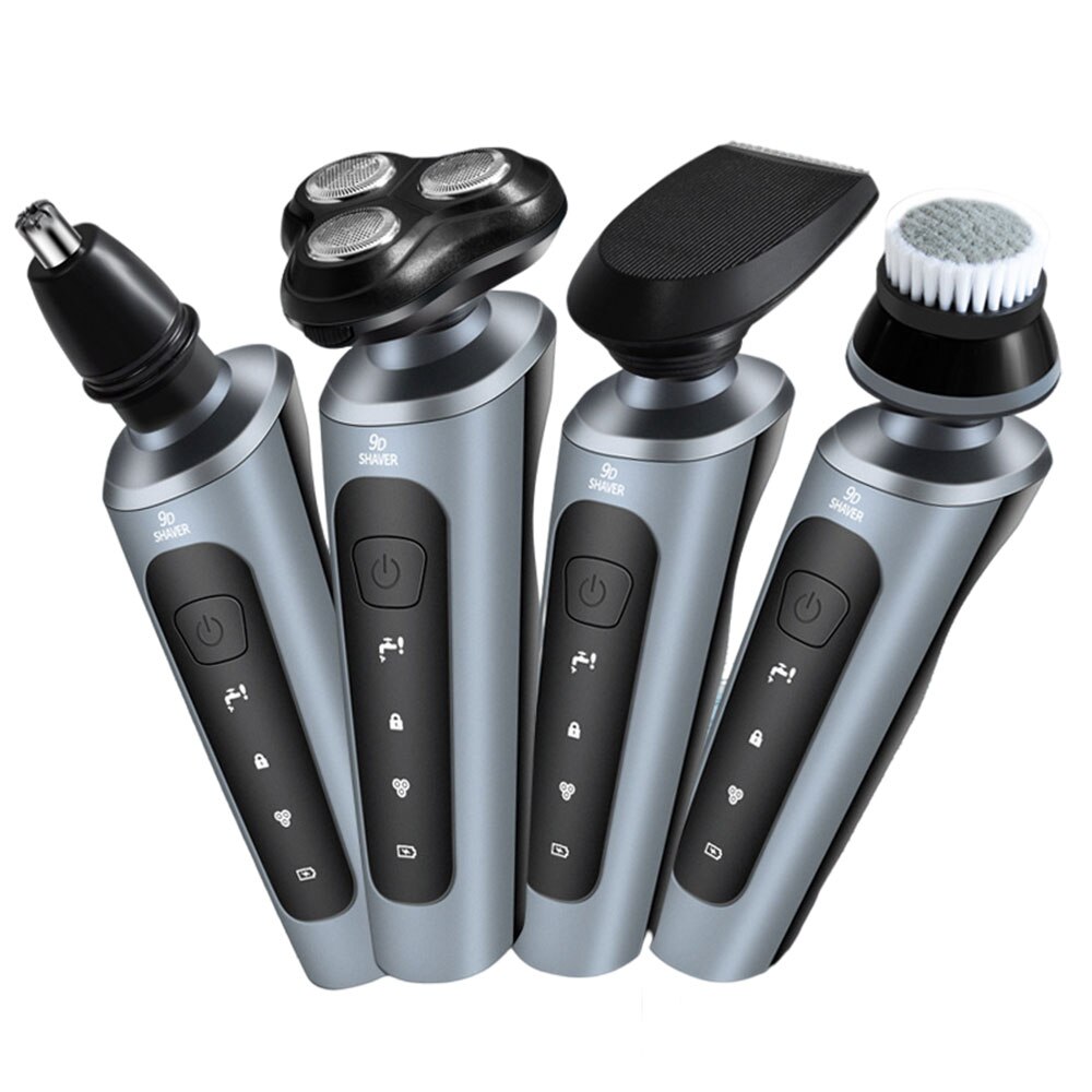 Electric Trimmer Razor for Men Waterproof Electric Shavers Wet &amp; Dry Use Rechargeable Battery Rotary Shavers Machine shaving: SV 4 in 1