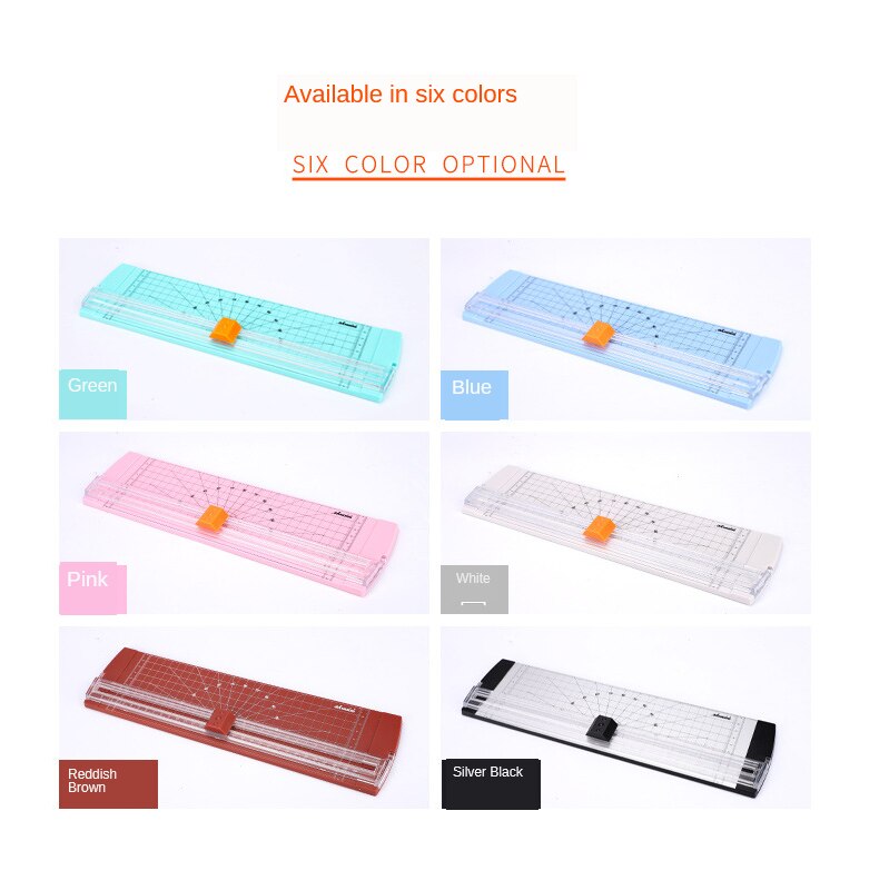Multi-leaf Mini small plastic paper cutter manual knife a4 manual sliding paper cutter desktop photo paper cutter