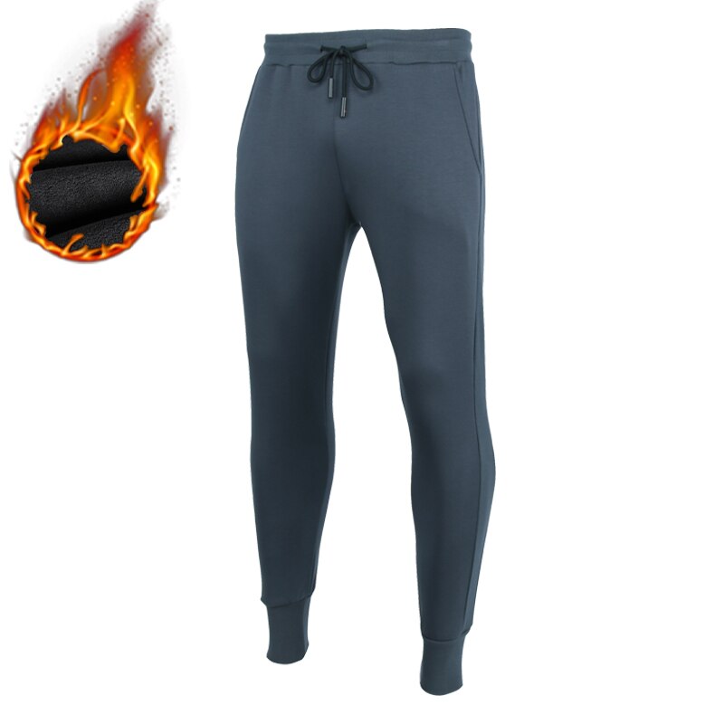 Fitness Mannen Joggingbroek Warm Joggers Winter Sport Thicken Streetwear Fleece Broek Casual Bodybuilding Broek Trainingsbroek: green / L