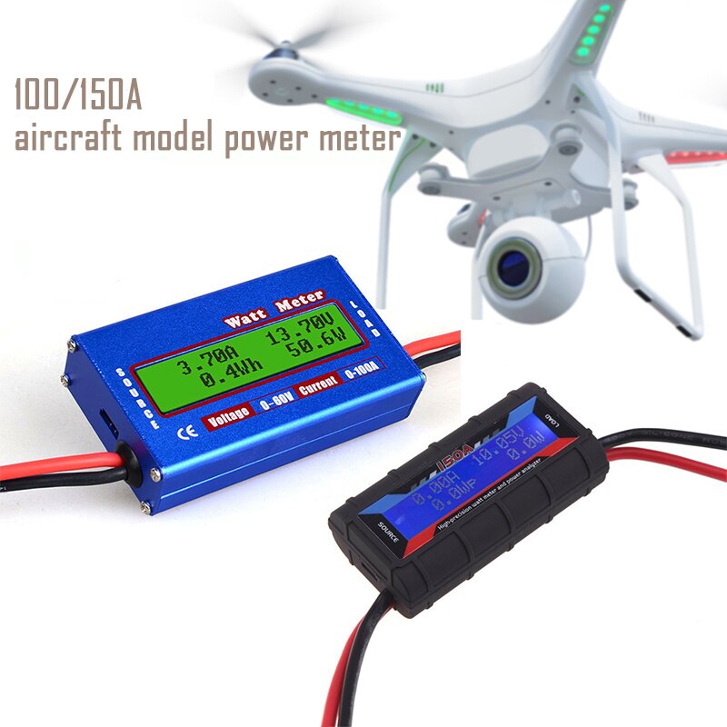 Blau DC 60V 100A Gleichgewicht Spannung Batterie Energie Analyzer RC Watt Meter Prüfer Professionelle Watt Meter Ausgleicher Ladegerät RC werkzeuge