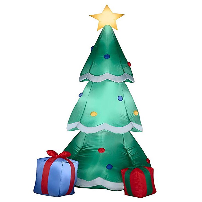 160Cm Giant Opblaasbare Kerstboom Met Geschenkdozen Led Verlichte Speelgoed Verjaardag Bruiloft Christmas Party Props Yard Home Deco