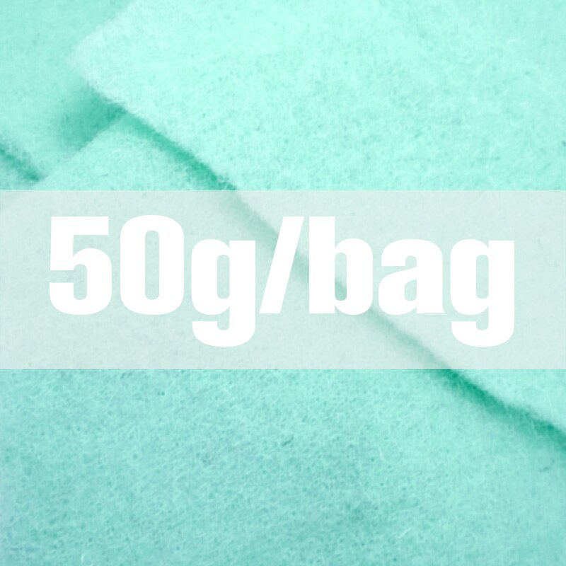 Ullvadd/halvfiltande ull för nålfilt, filtnål, spinnfiber, fotorekvisita grön sjö: 50 gram