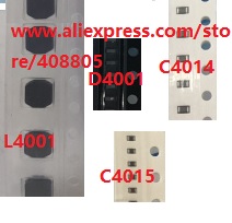 5 sätze/los Für iPad Luft 2 Luft2 A1566 A1567 L4001 spule + Diode D4001 + kapazität C4014 + C4015 Kondensator