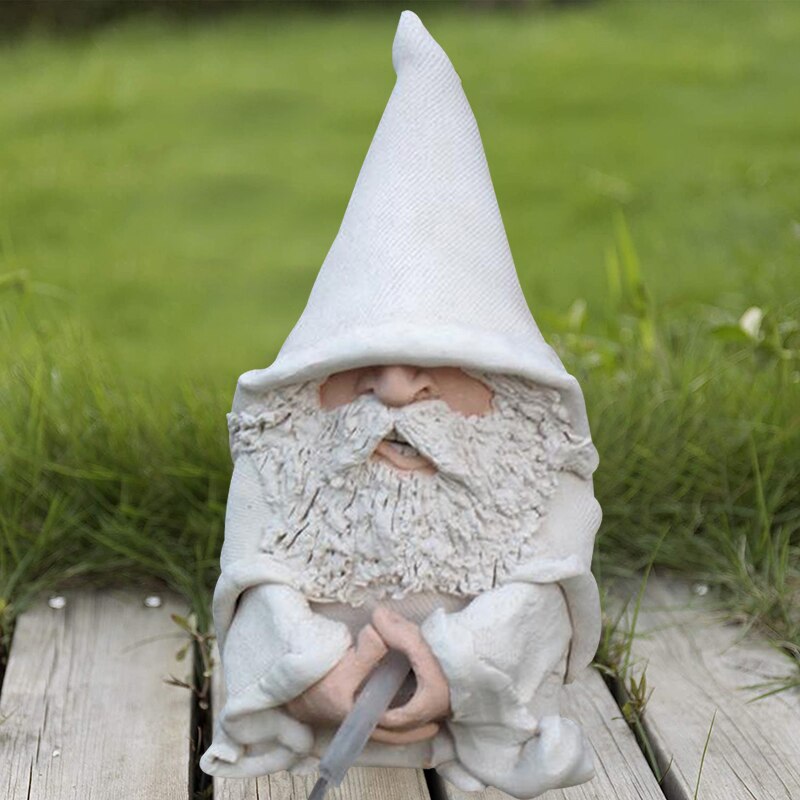 Plassen Gnome Standbeeld Wizard Hars Beeldje Wizzing Wizard Fontein Wit Wizard Tuin Gnomes 12Cm In Voorraad