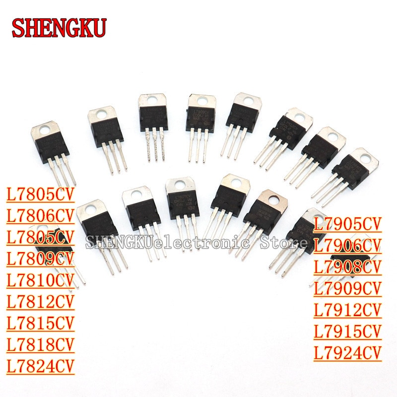 10PCS L7805CV L7806 L7808 L7809 L7810 L7812 L7815 L7818 L7824 L7905CV L7906 L7908 L7909 L7912 L7915 L7924 TO220 original