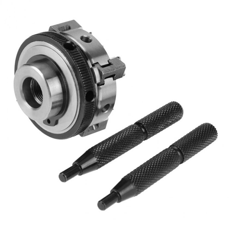 4-Jaw Self-Centering Lathe Chuck 50Mm Mini Metal Lathe Chuck M14 Thread Mount Drill Chuck K02-50 Lathe Accessories: Default Title