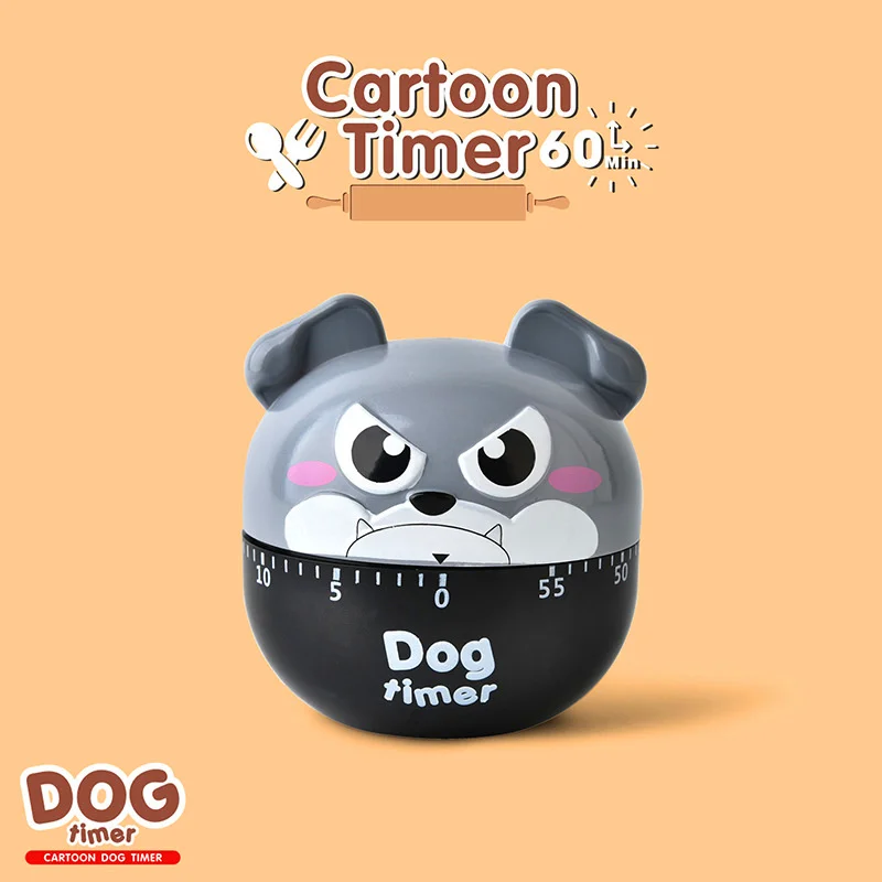 Cartoon Dog Mechanical Timer Kitchen Device Gadget Sets Egg Boiling Cooking Countdown Temporizador Cocina Minuteur Cuisine: green