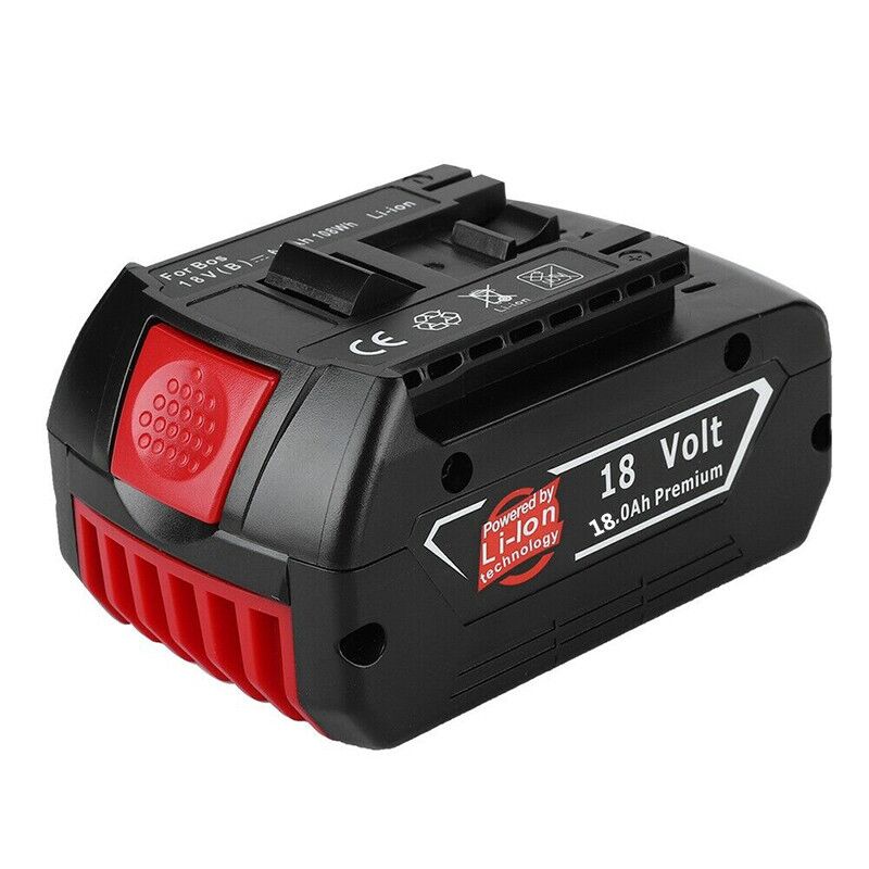 100%  originale 18 v 18000 mah oppladbare for bosch 18 v 18.0ah batteri backup bærbar erstatning bat 609 indikatorlys +3a lader