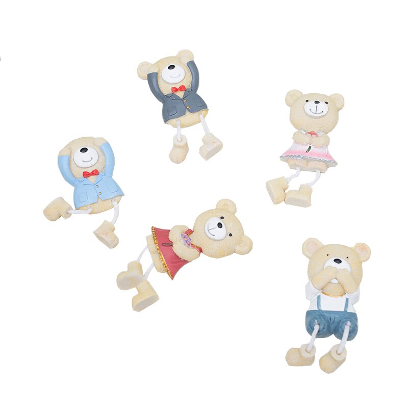 3D de dibujos animados imanes de animales para el refrigerador lindo pasos Flexible oso imanes de nevera de notas de mensajes adhesivas pegatinas de pared