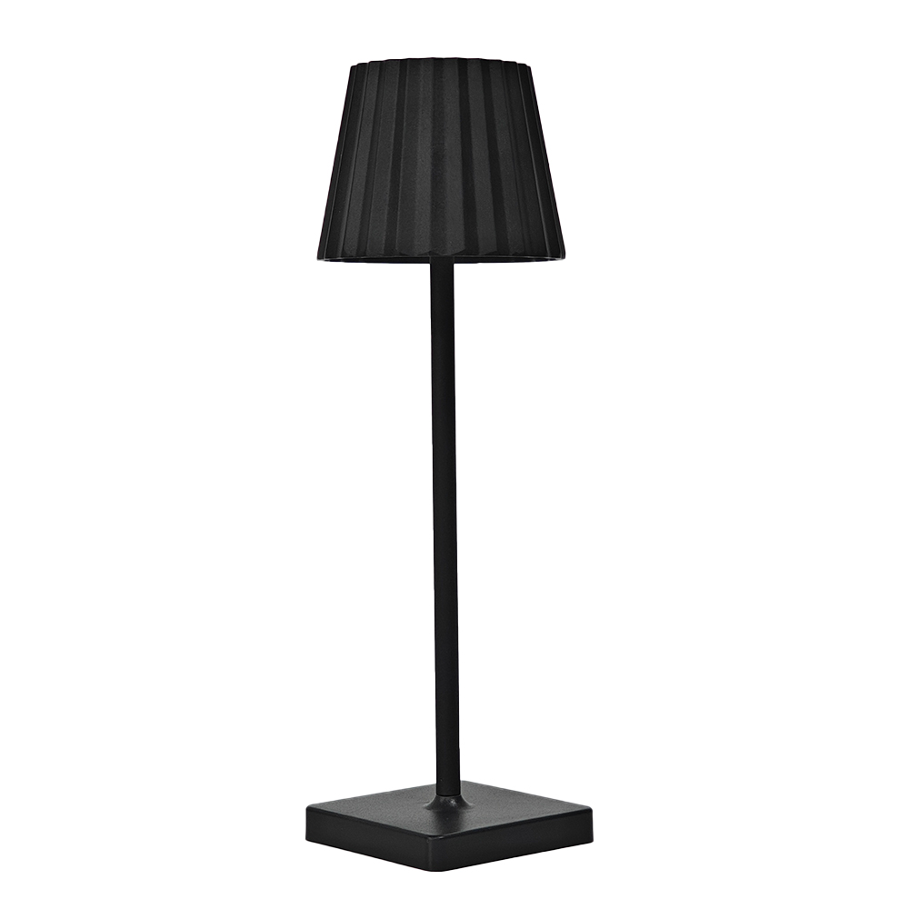 Lámpara de escritorio LED inalámbrica, lámparas de mesa inalámbricas con Control táctil, recargable por USB, luces de ambiente con atenuación continua de 3 colores: Negro
