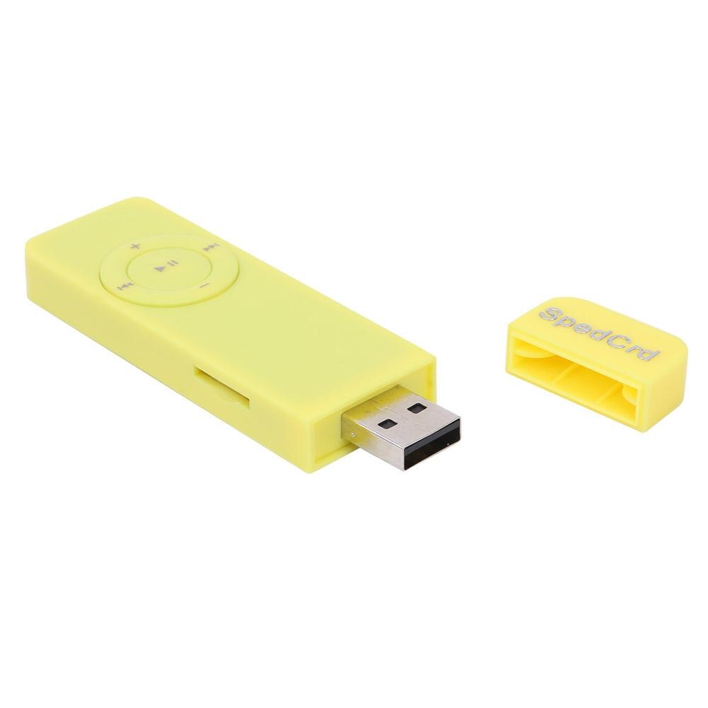 Portable Mini MP3 Player Walkman USB Flash MP3 Player Support 64GB TF Card Digital Music Players 8.5x 2.5x 0.9cm: Yellow