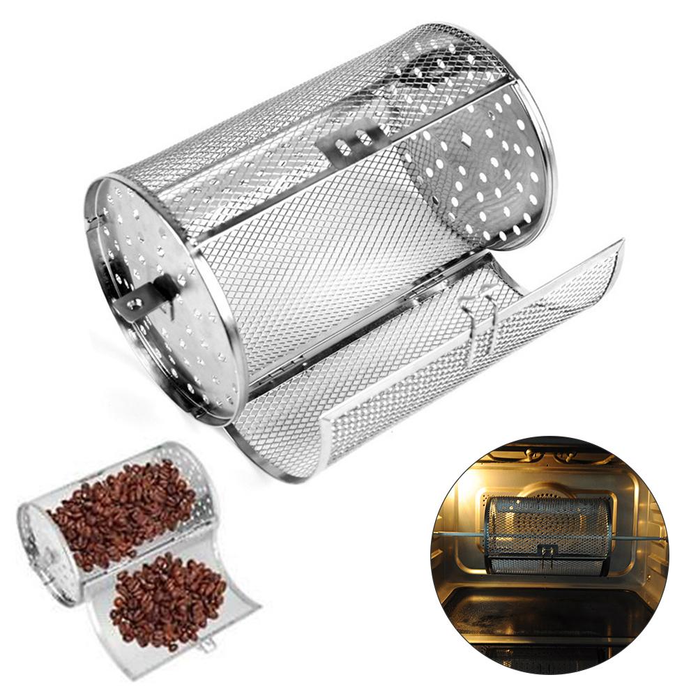 Edelstahl Braten Backofen Rotisserie Grill Korb Korb & BBQ Muttern Bohnen Erdnuss Backformen Rotierenden Ofen Korb Backen Werkzeug