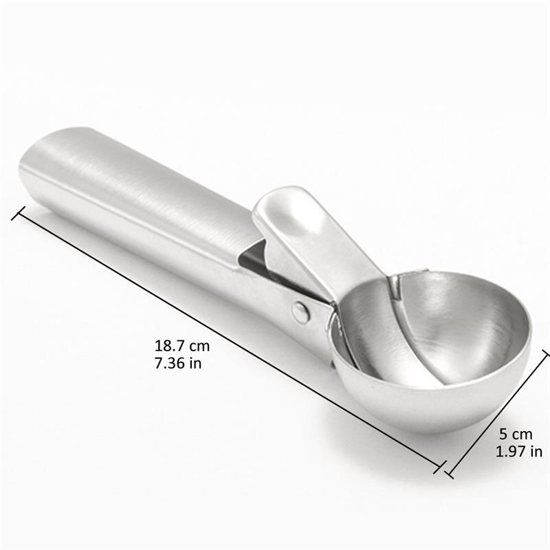 Kitchen Stainless Steel Ice Cream Spoon Scoop Home Tableware Spoon For Ice Cream Frozen Yogurt Ice Cream Spoon