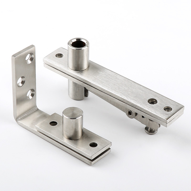 Heavy-duty 90-degree upper and lower hinges hidden hinges heaven and earth hinges, stainless steel hinges L-shaped door hinges