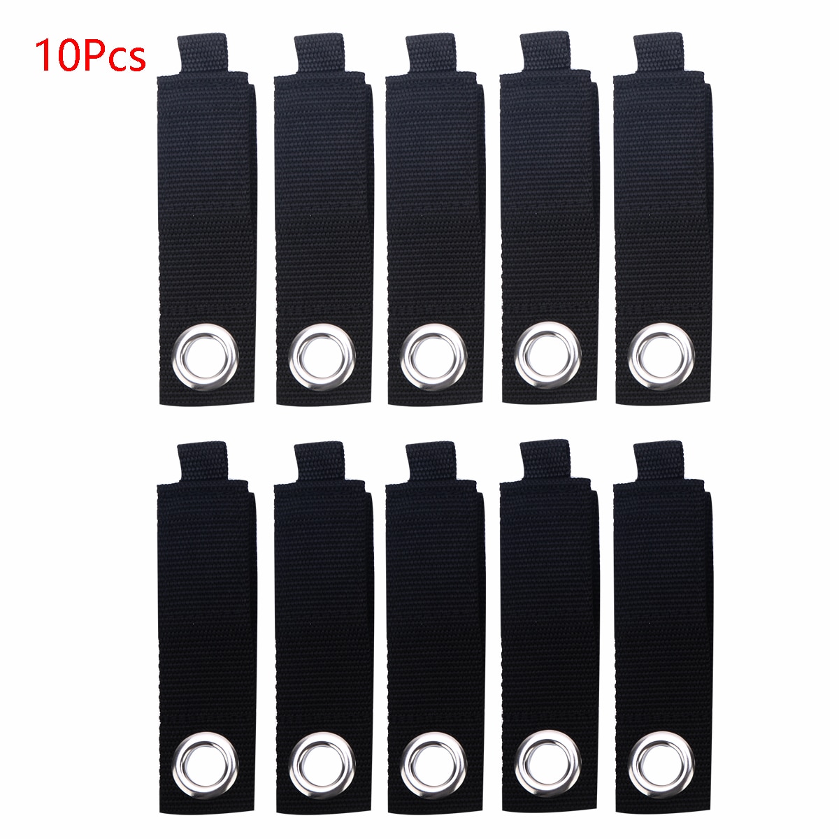 10 Extension Opslag Bandjes Nylon Koord Sluiting Garage Organizer Gereedschap Wrap Keeper Opknoping Riem Kabel Houder Organisatie Haken: Black 10Pcs