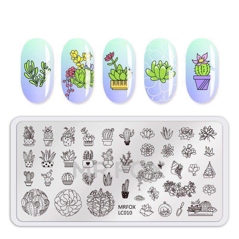 1pc negle stempling plader forårsblomster mønster billede stempling print negle art skabeloner gør det selv manicure stencils stempel værktøj