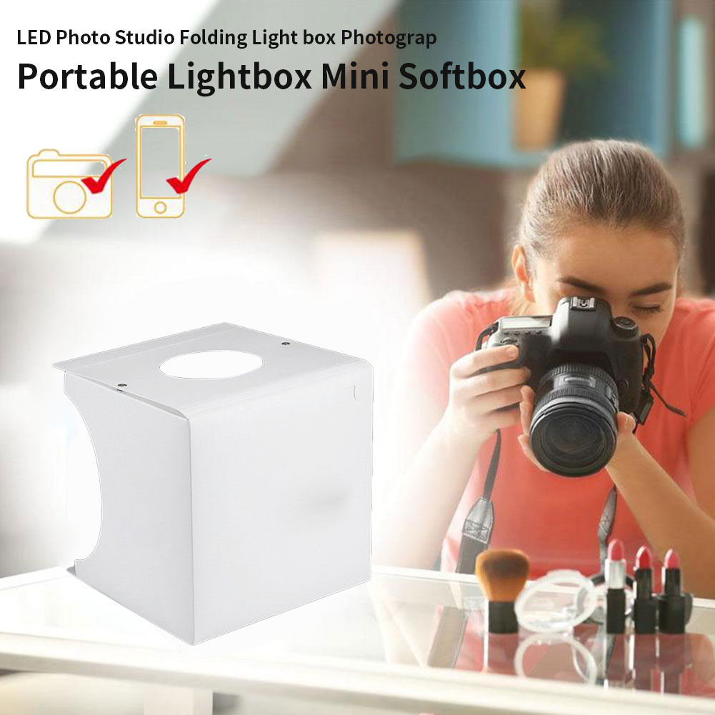 5V 7.5W ah CONDOTTO LA Luce Lightroom morbido scatola mini Portatile Pieghevole foto studio Softbox Luce telecamera Fotografia Da Tavolo Tenda scatola di Sparare